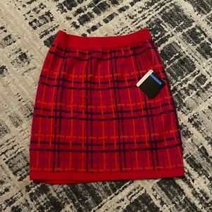 Vintage I. B. Diffusion Red Plaid Skirt